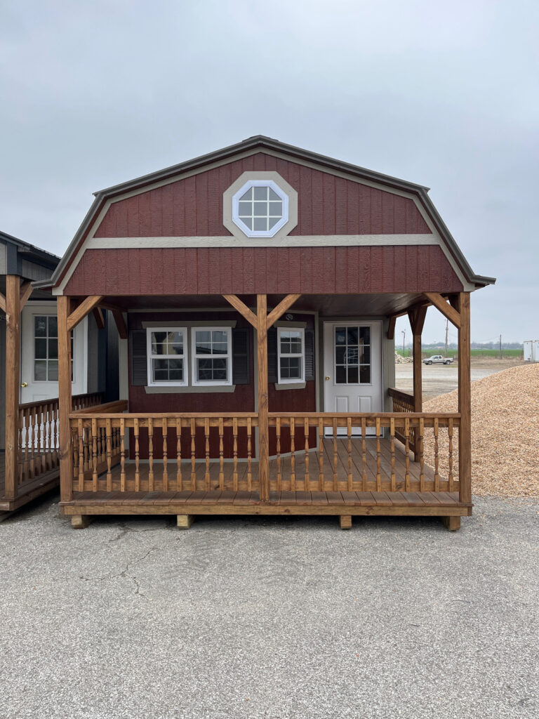 12 x 32 Elite Angled Bungalow Porch Cabin