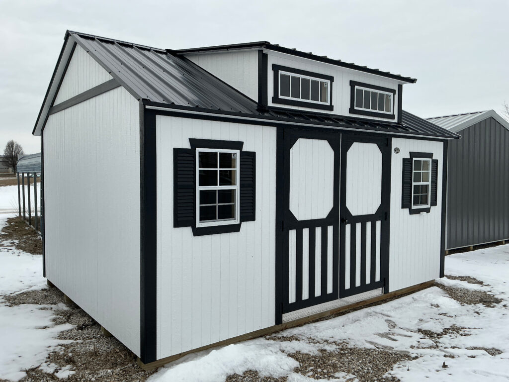 12 x 16 Elite Garden Shed with 8’ Dormer